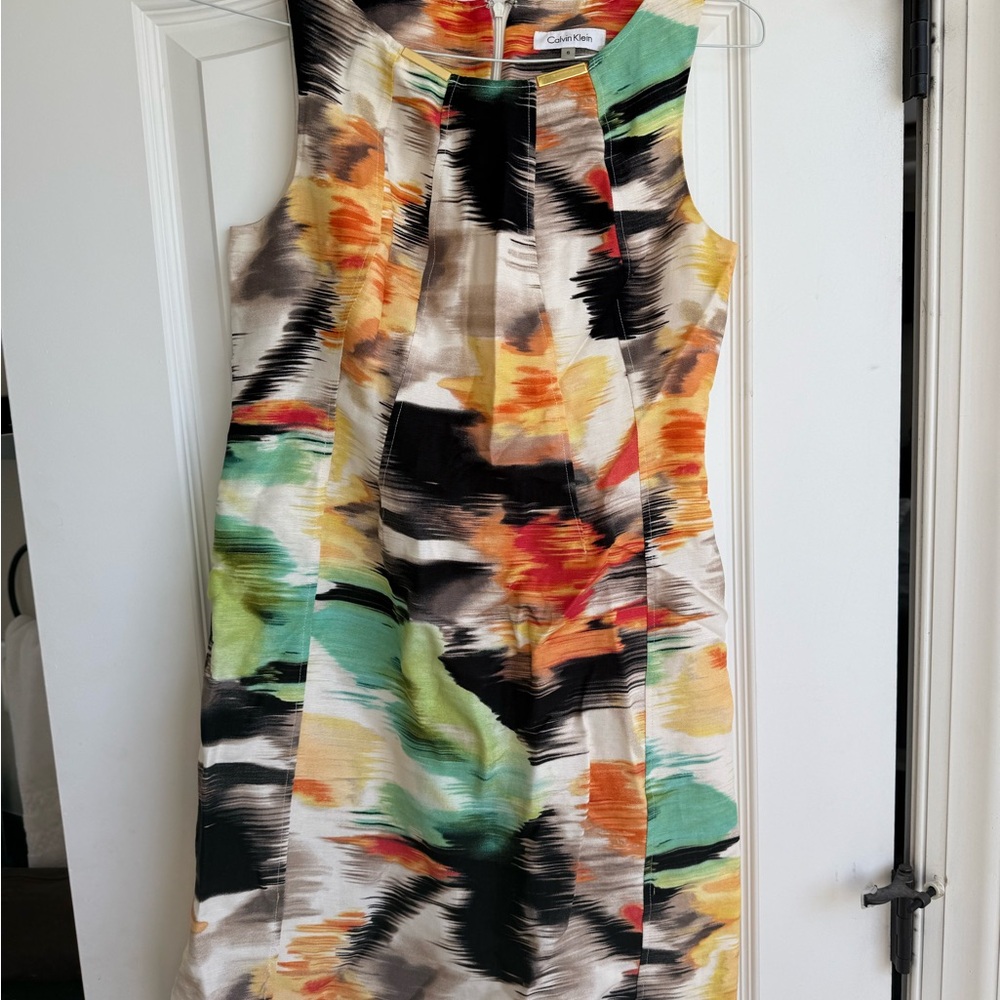 Calvin Klein Vibrant Abstract Mini Dress
